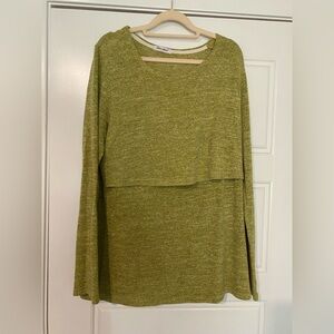 Green Long Sleeve Women's Nursing Top